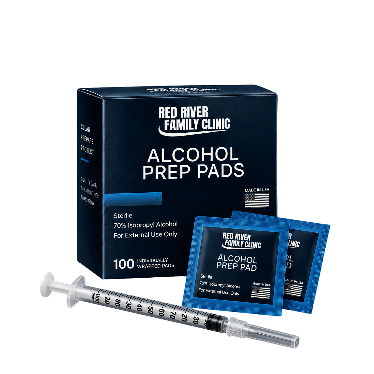 31 Monthly Supply Kit with syringes and alcohol prep pads
